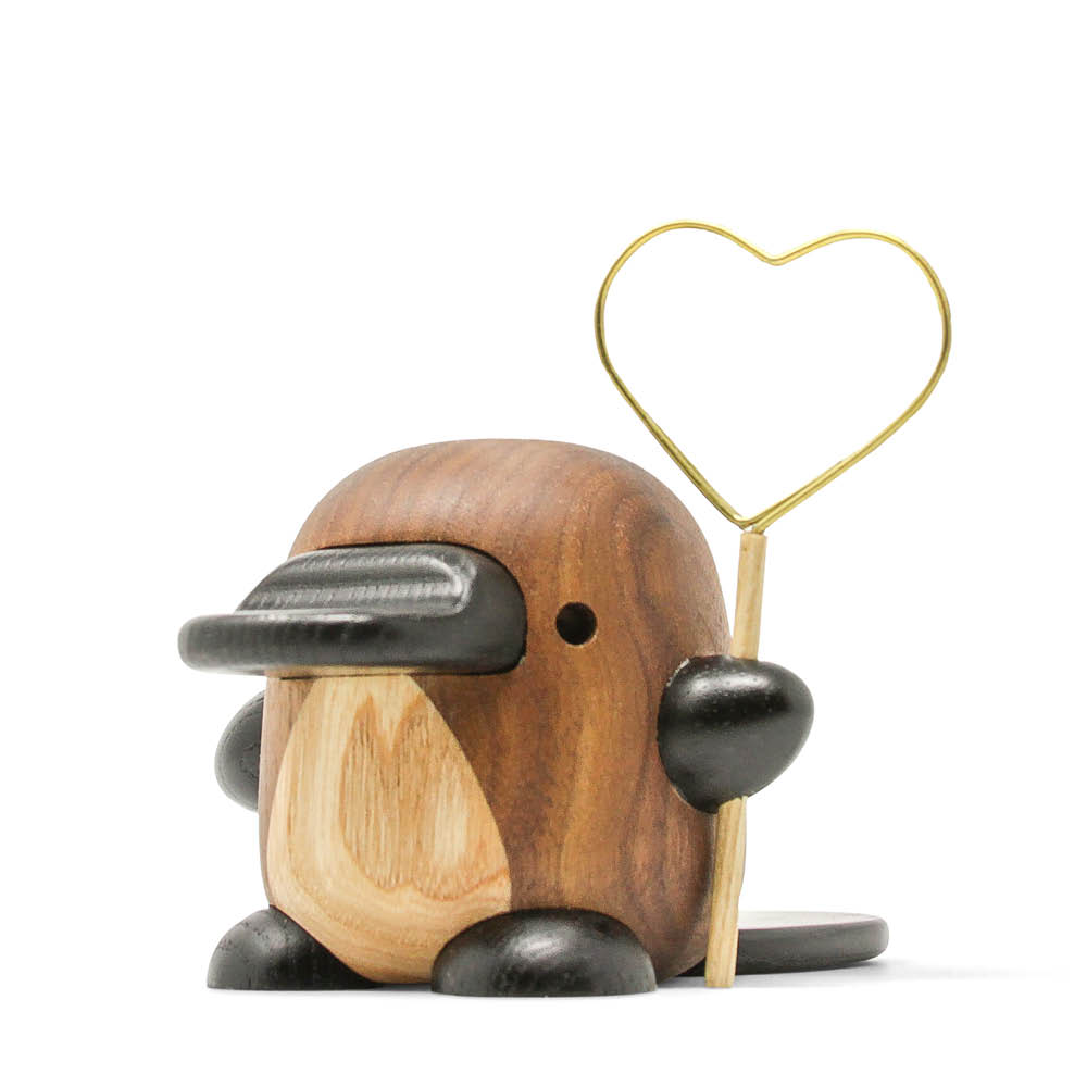FableWood Perry näbbdjur träfigur 8 cm ask/valnöt