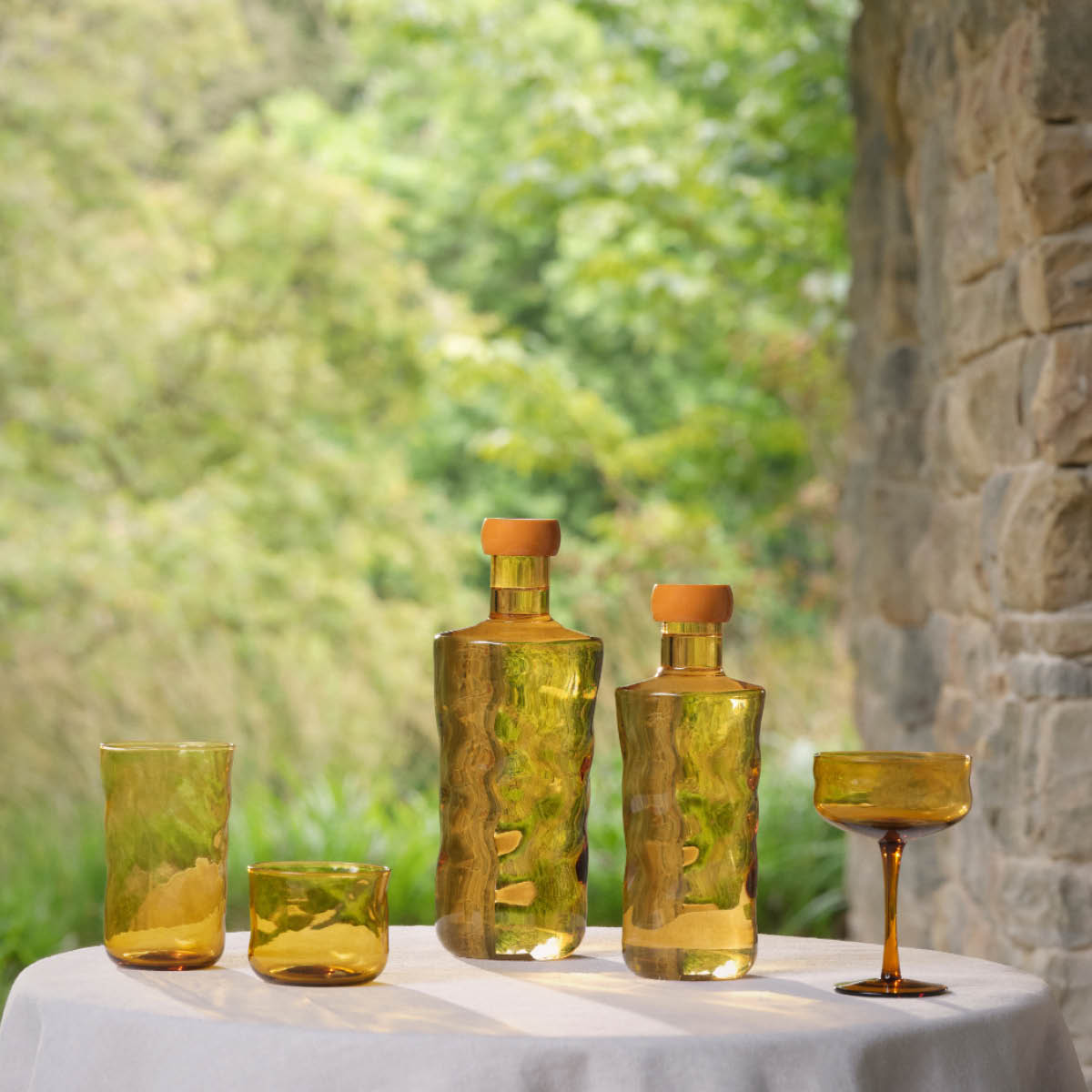 Paveau Swirl tumbler glass small 24 cl 2 stk Dune