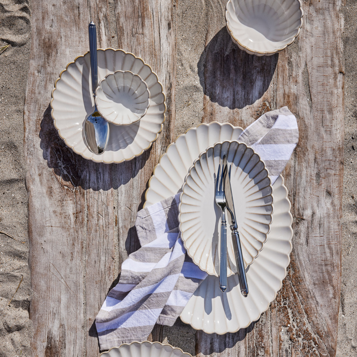 Lene Bjerre Camille Tarjoiluastia 4x15,5 cm Luunvalkoinen