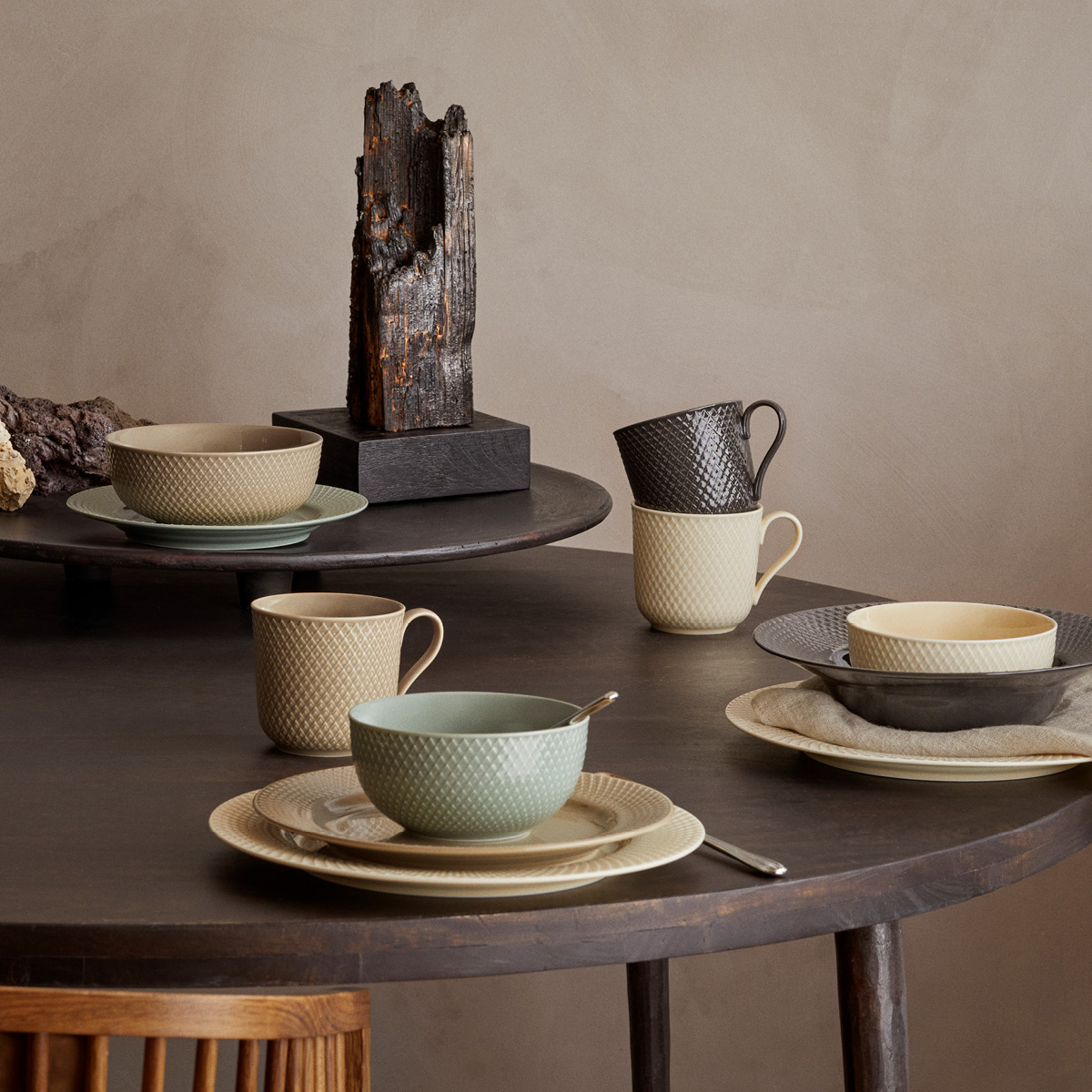 Lyngby Porcelæn Rhombe Earth Muki 39 cl Marble