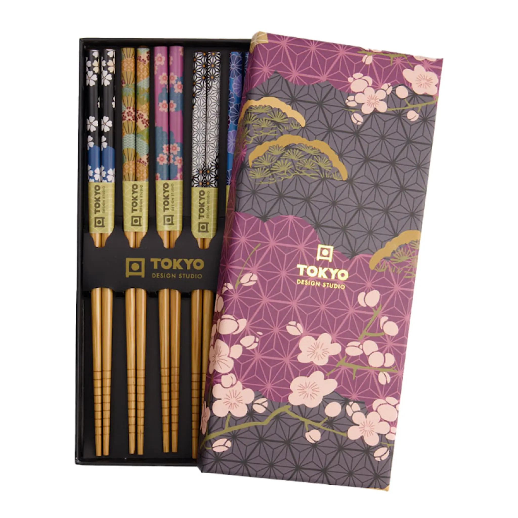 Tokyo Design Studio Ätpinnar gåvoset 5-pack flowers