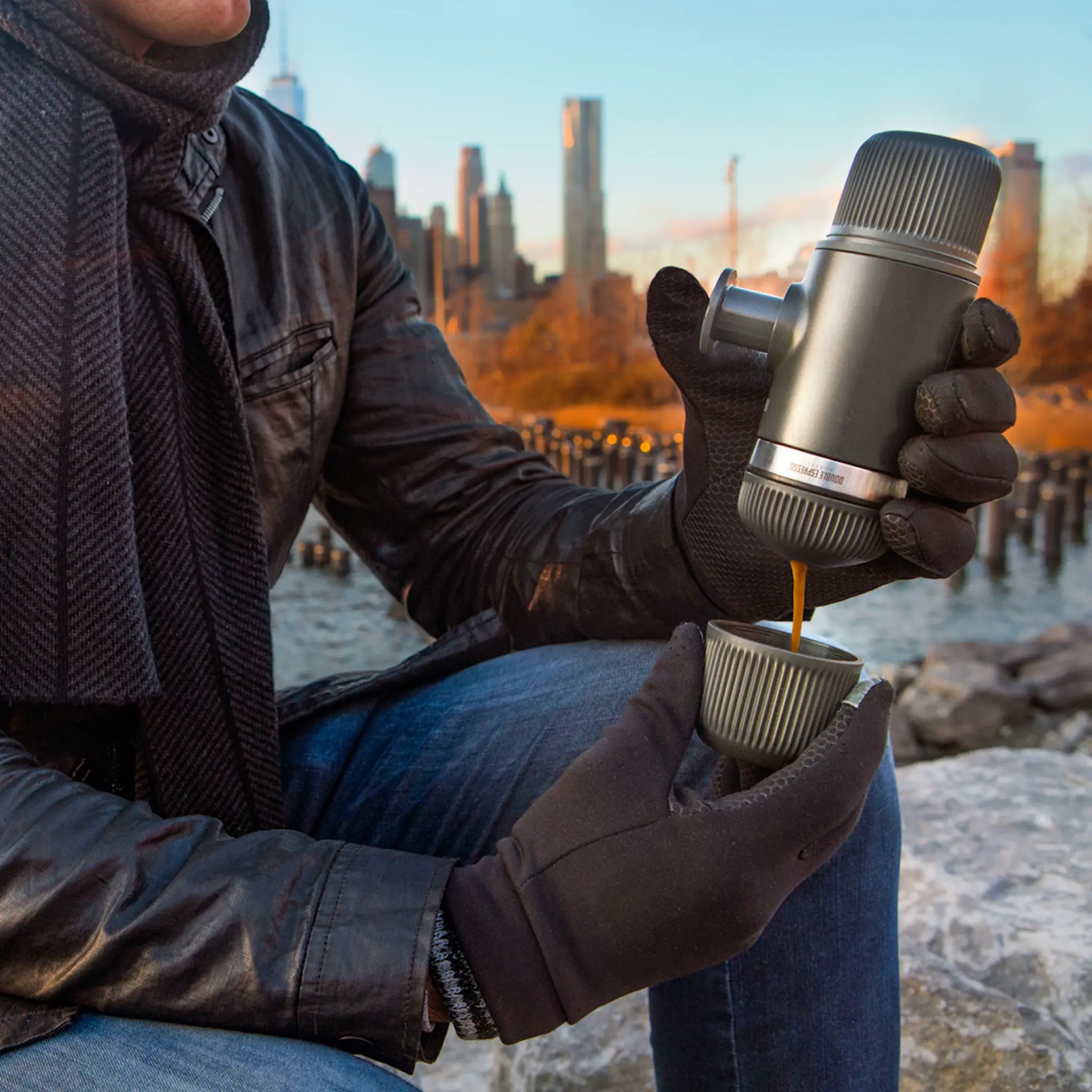 Wacaco Nanopresso espressomaskin med NS-adapter grå