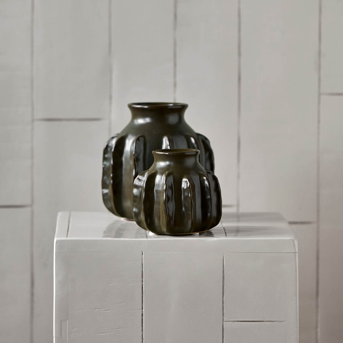 House Doctor Cactus vas 10 cm mörkgrön