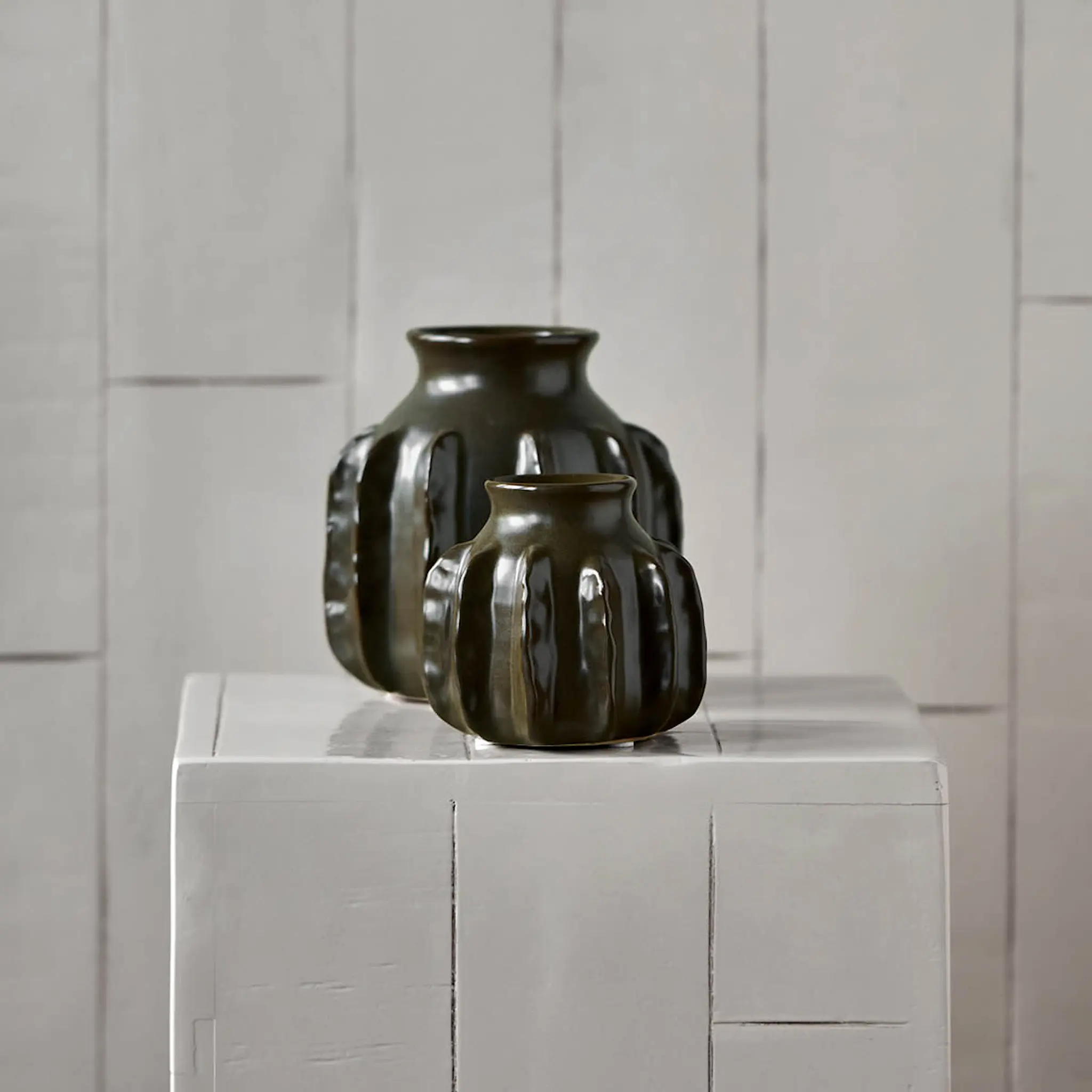 House Doctor Cactus vas 10 cm mörkgrön