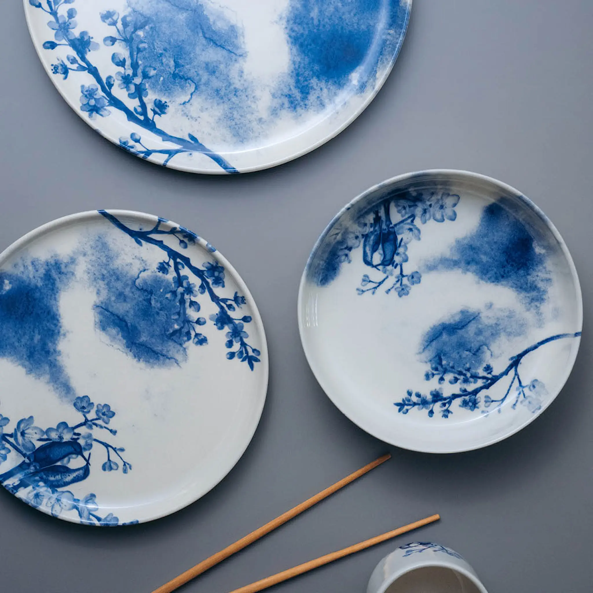 Stiernholm Yan skål 20 cm 60 cl beige/blå