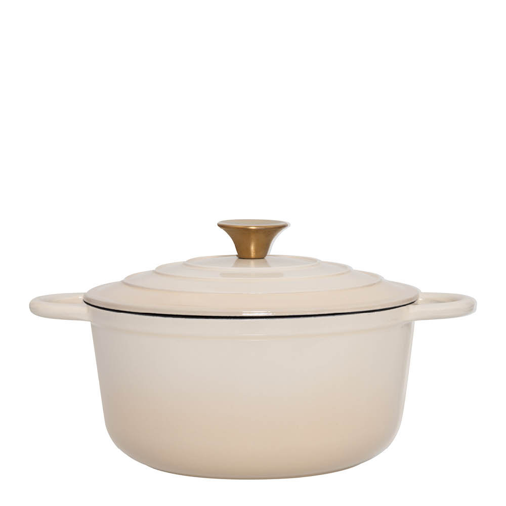 Maku Kitchen Life Støpejernsgryte 4L 24 cm beige