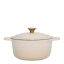 Gjutjärnsgryta 24 cm 4 L beige