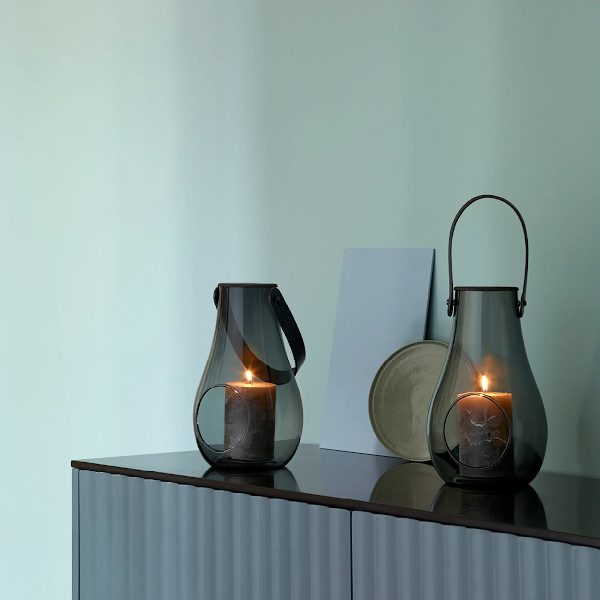 Holmegaard Design with Light Lanterna 16 cm Rökfärgad