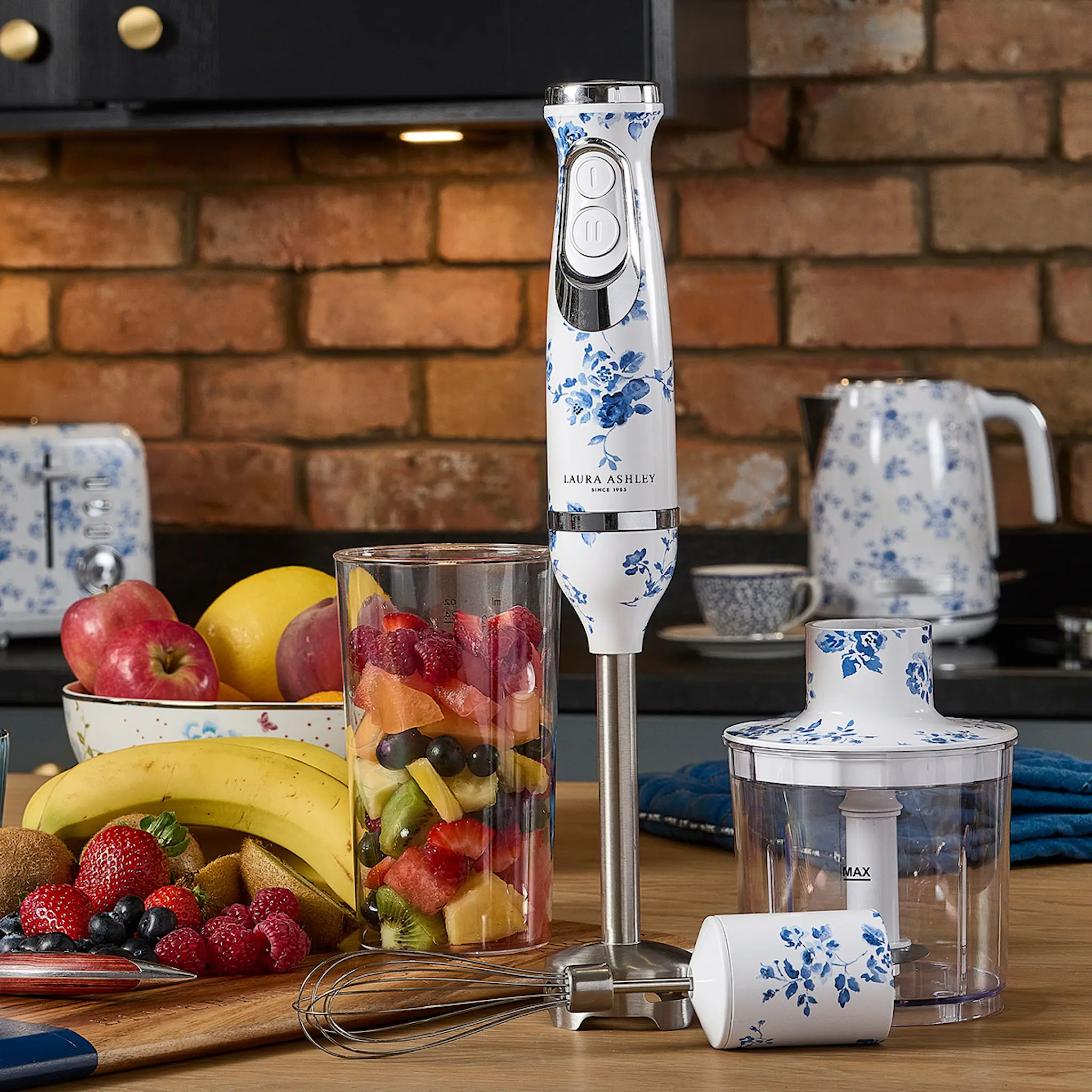 Laura Ashley Stavmixer 600W China Rose blå/vit