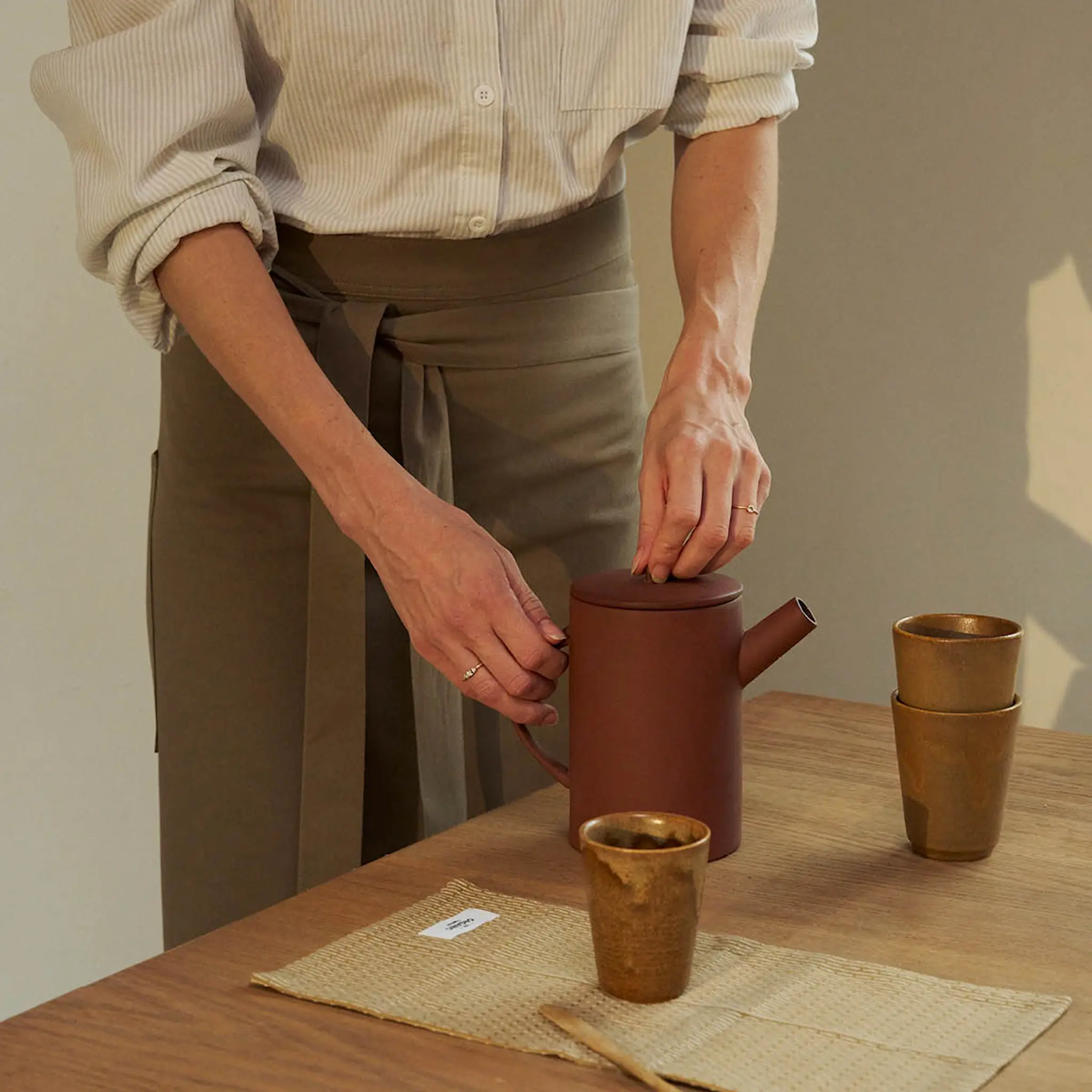 The Organic Company Serveringsförkläde 100x83 cm clay