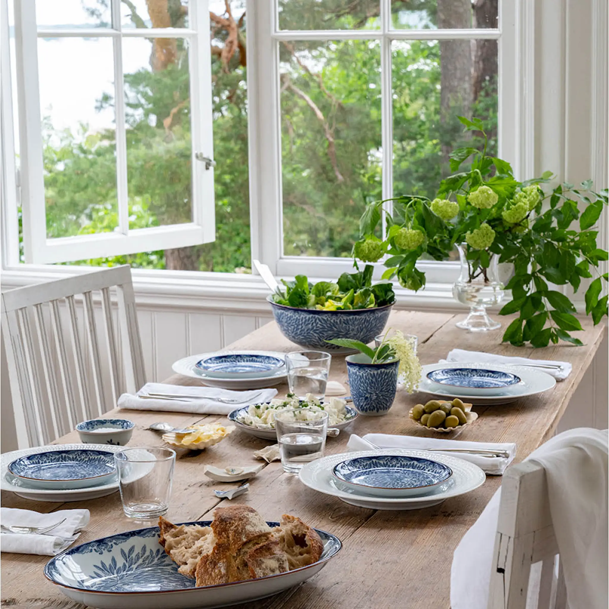 Rörstrand Ostindia Floris Serveringsskål 2,4 L Blå