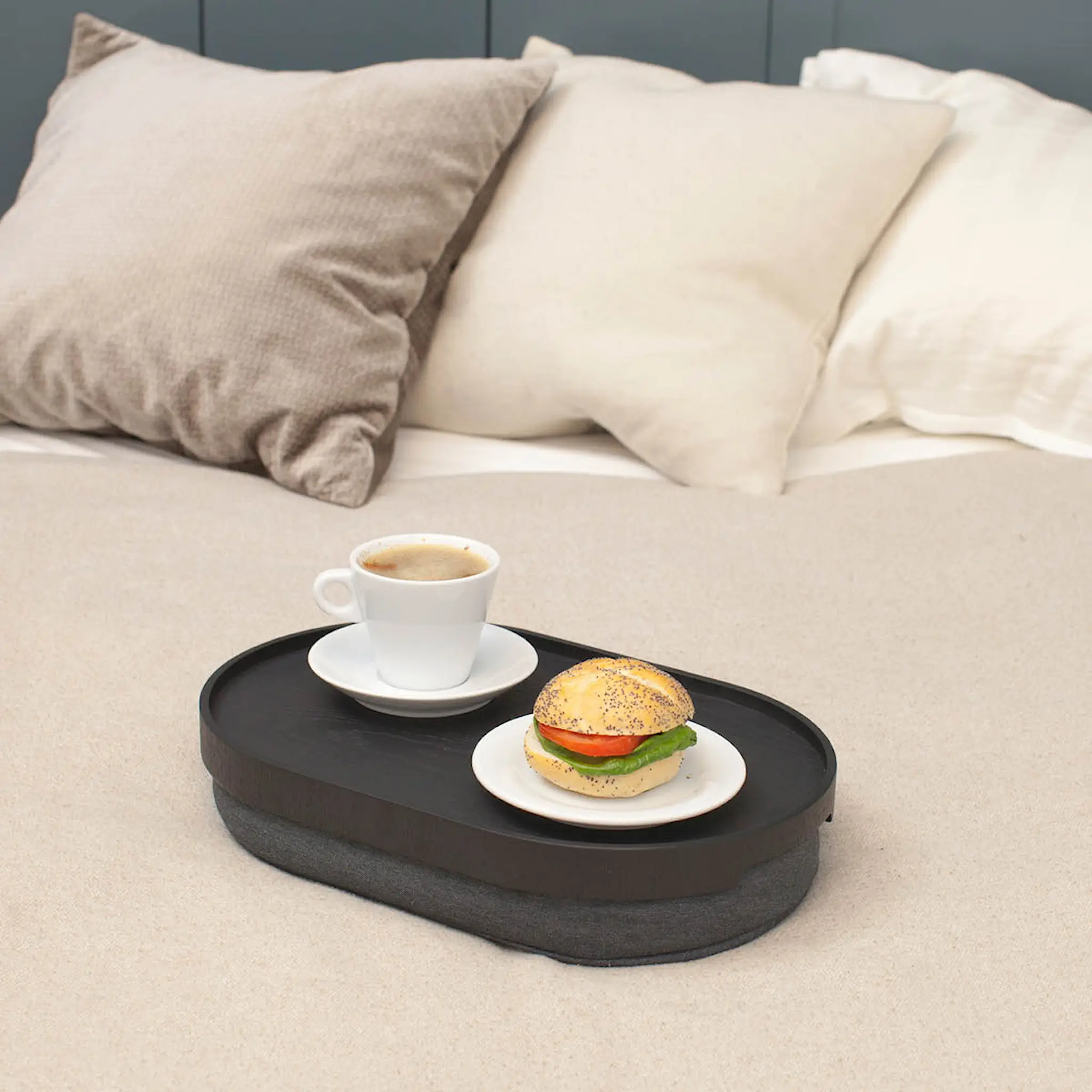Bosign CurveLine Sylitarjotin anti-slip 39x26 cm Musta/Harmaa