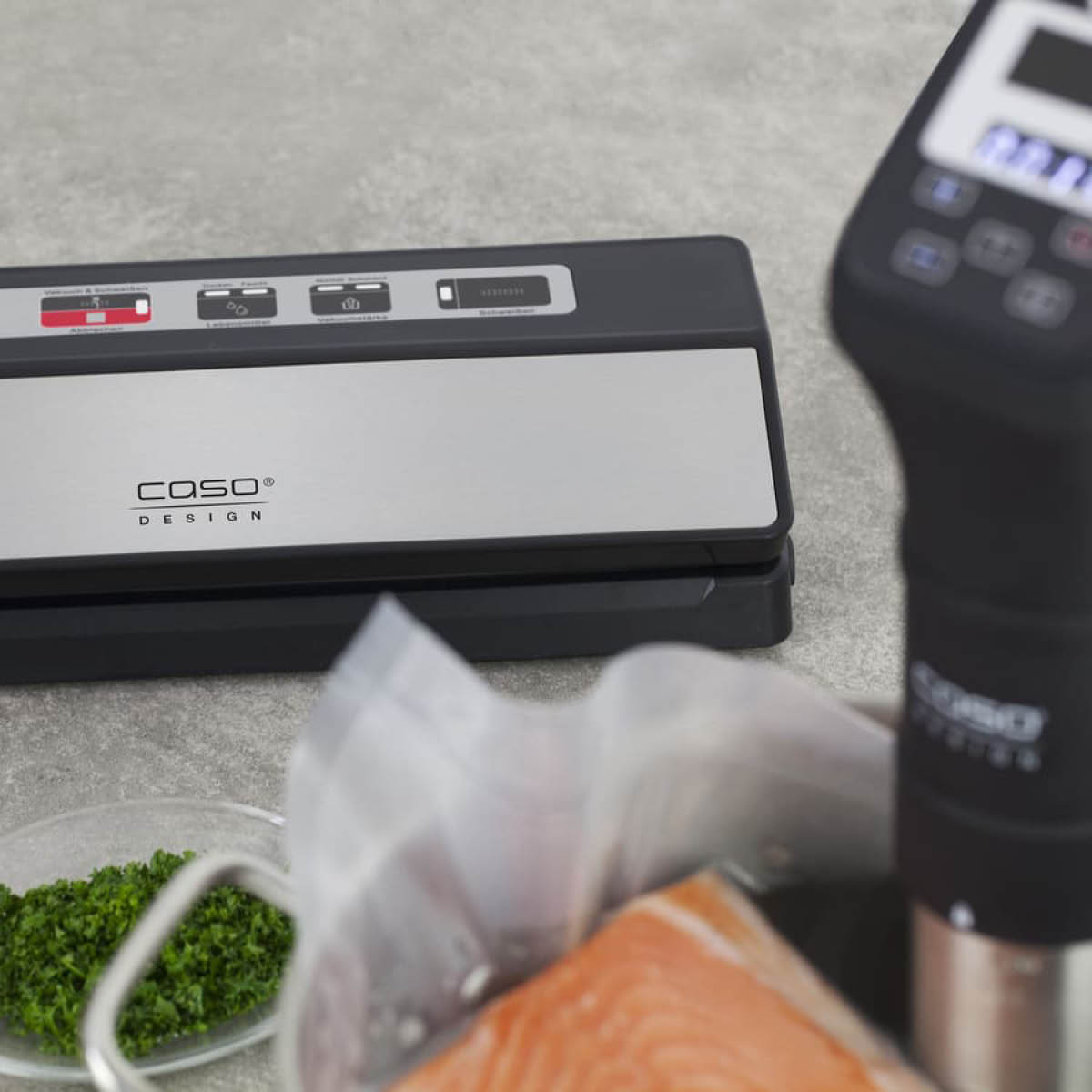 Caso VR 390 Advanced Tyhjiöpakkauslaite Hopea/Musta