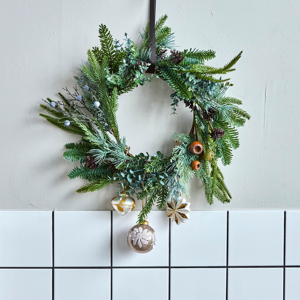 House Doctor Deco krans 53 cm grön