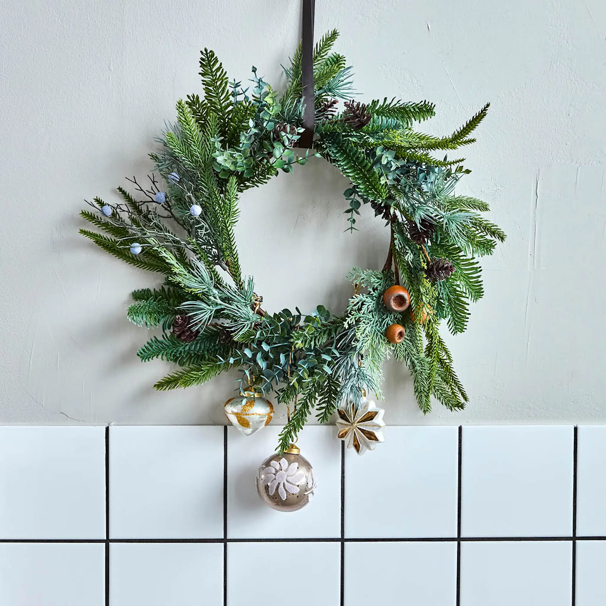 House Doctor Deco krans 53 cm grön