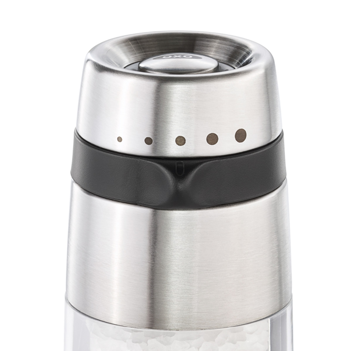 Oxo Saltkvarn spillfri 14 cm stål/svart