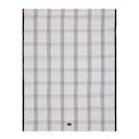 Rutig kökshandduk i linne/bomull 70x50 cm vit/svart