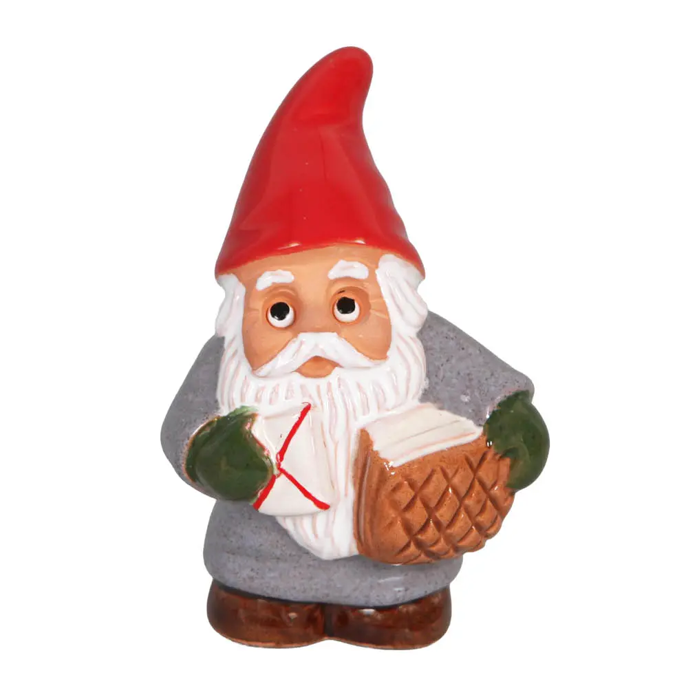 Mikro-nisse med julepost 8 cm