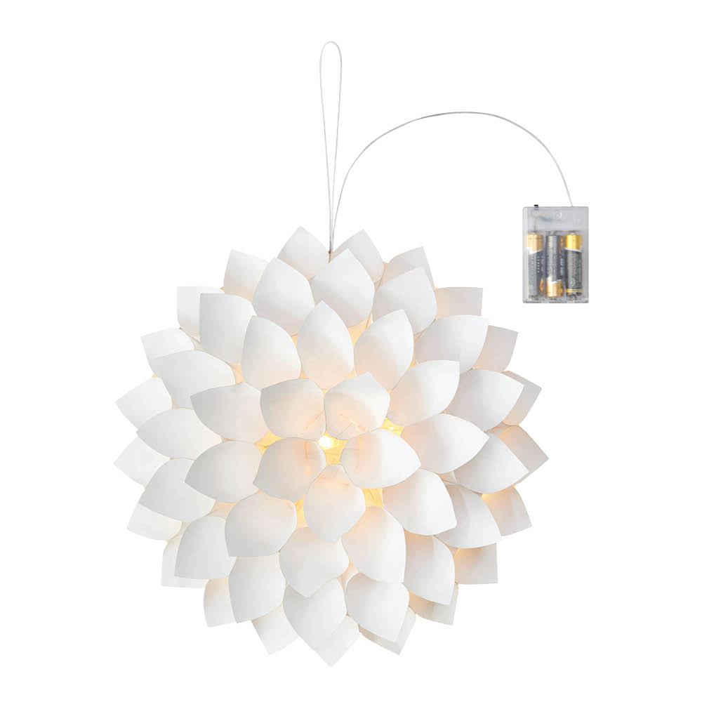 Markslöjd Dahlia Vegg-/borddekorasjon 35 cm hvit