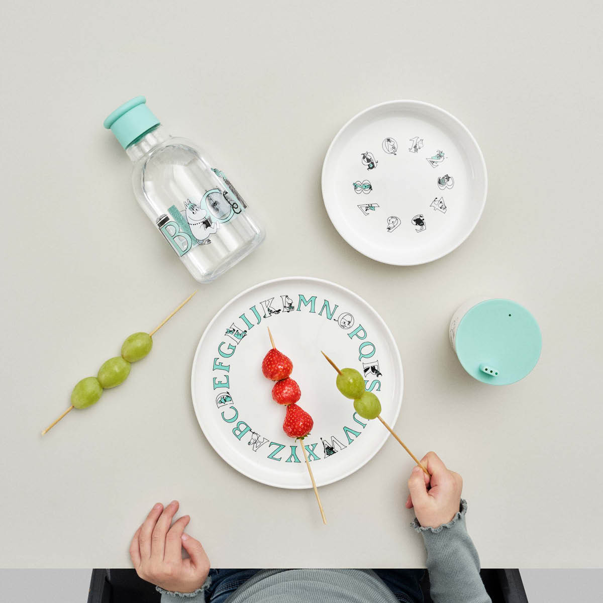 RIG-TIG Moomin ABC Tallrik 20 cm Vit/Turqouise