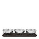 Bernadotte Skålar på Träbricka 3-pack