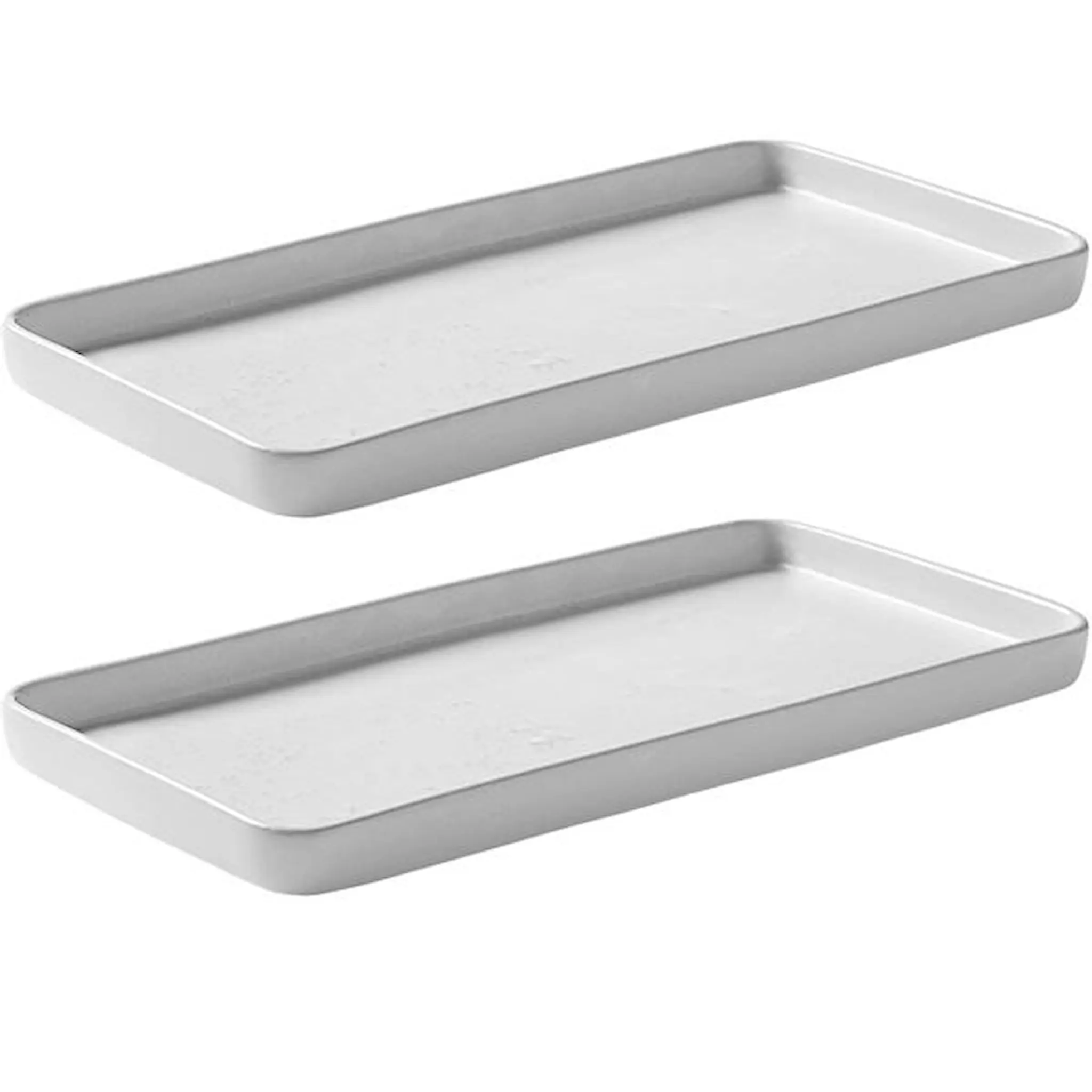 Aida Raw Tallrik rektangulär 34x18 cm 2-pack Arctic White