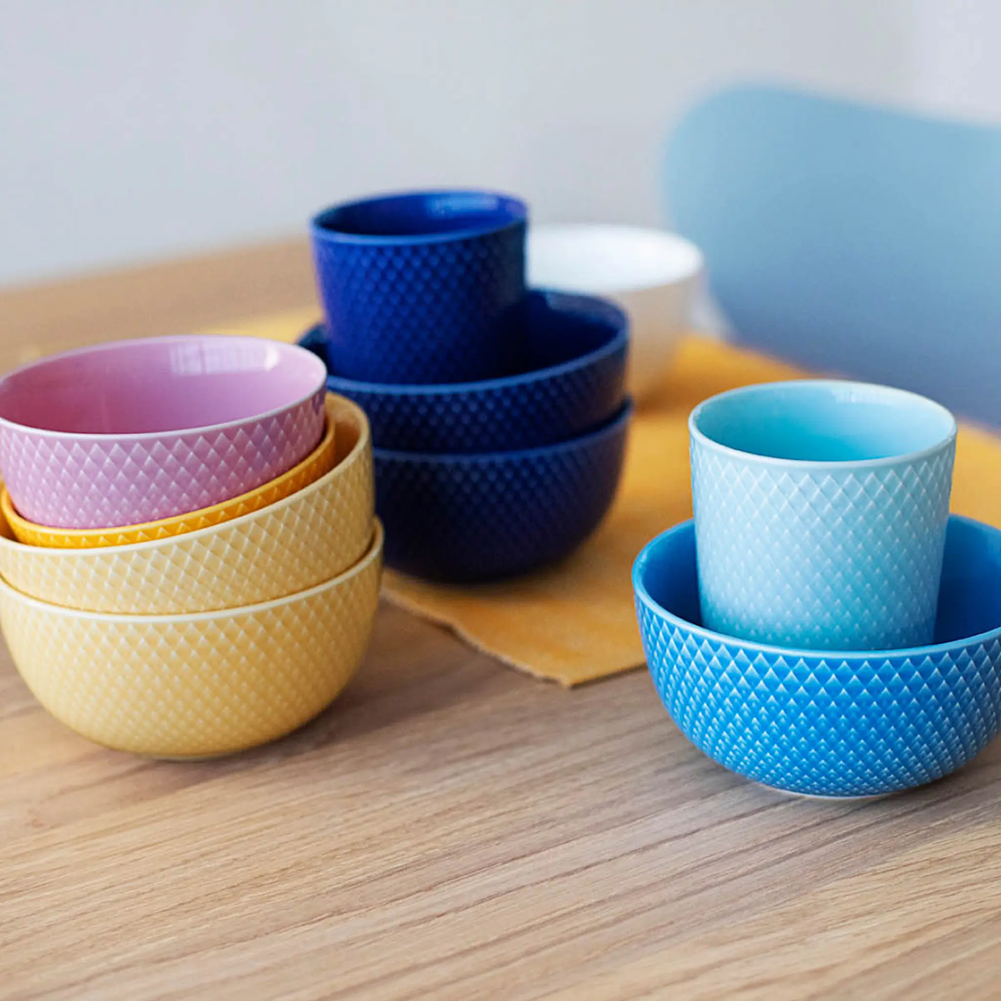 Lyngby Porcelæn Rhombe Color Skål 13 cm Sand