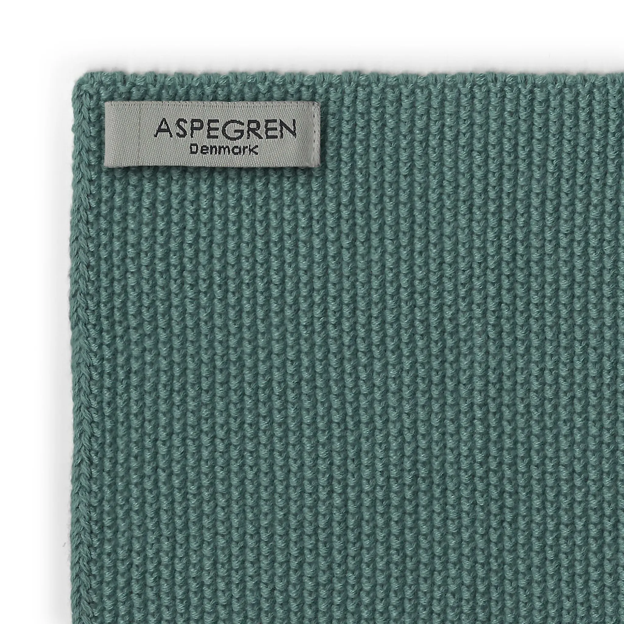 Aspegren Solid disktrasa stickad 26x26 cm 2-pack mint