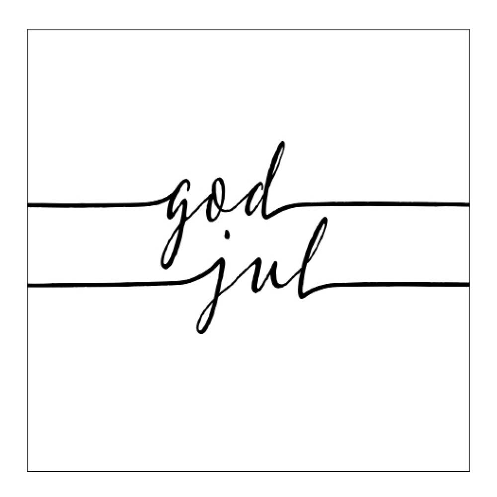 Ambiente Servett 33x33 cm 20-pack God Jul vit/svart