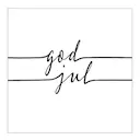 Servett 33x33 cm 20-pack God Jul vit/svart