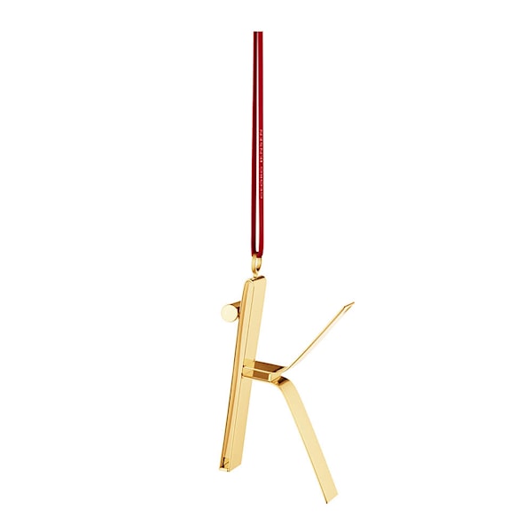 Ornament prydnadsbokstav K guld