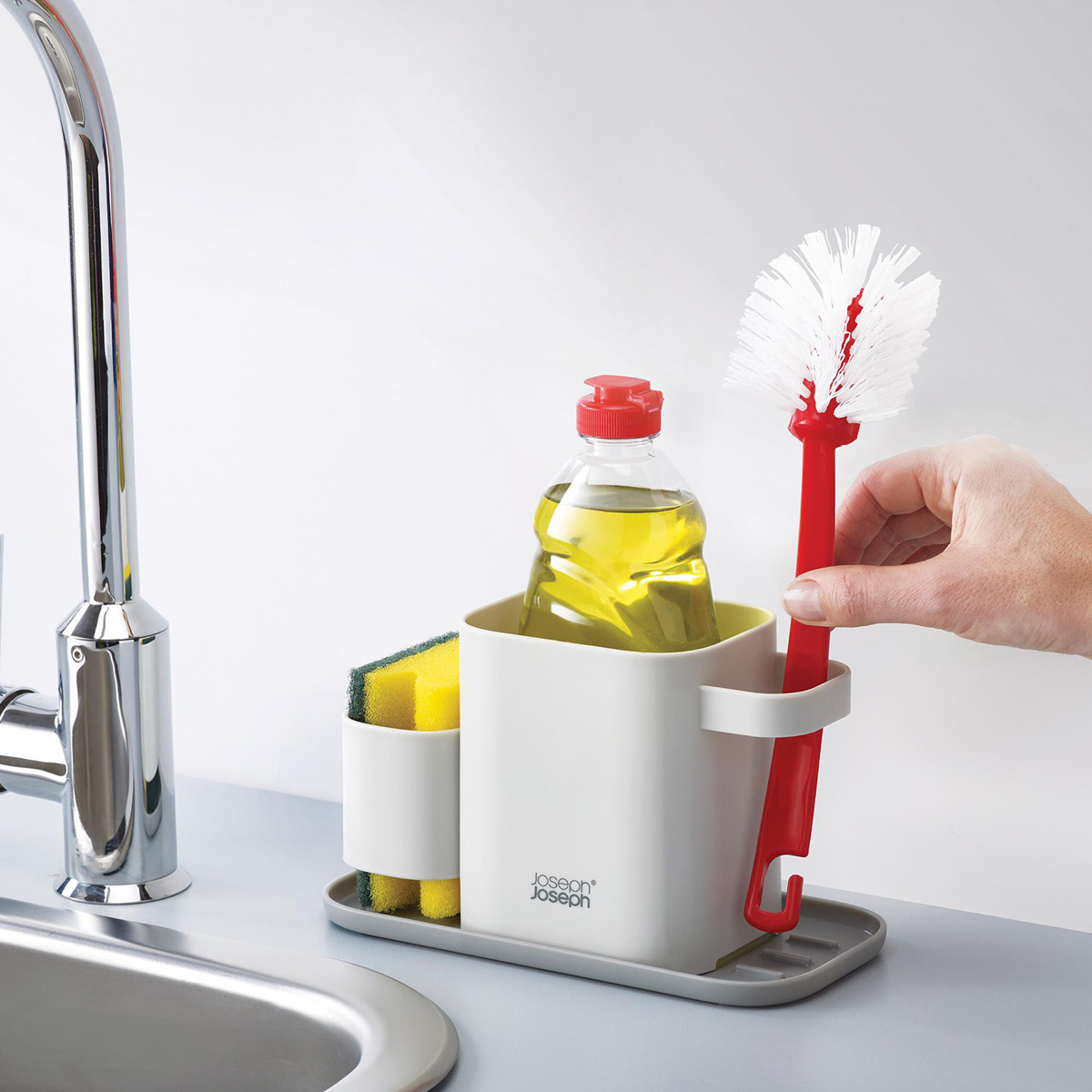 Joseph Joseph Duo oppbevaring for oppvaskutstyr grå