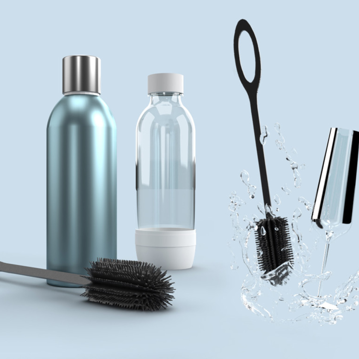 Brainstream Drip diskborste bottle.buddy grå