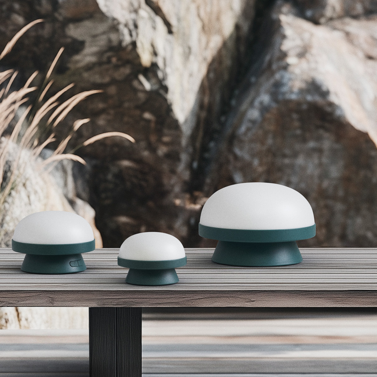 Rosendahl Soft spot solar dots lampe 8,5 cm forest green