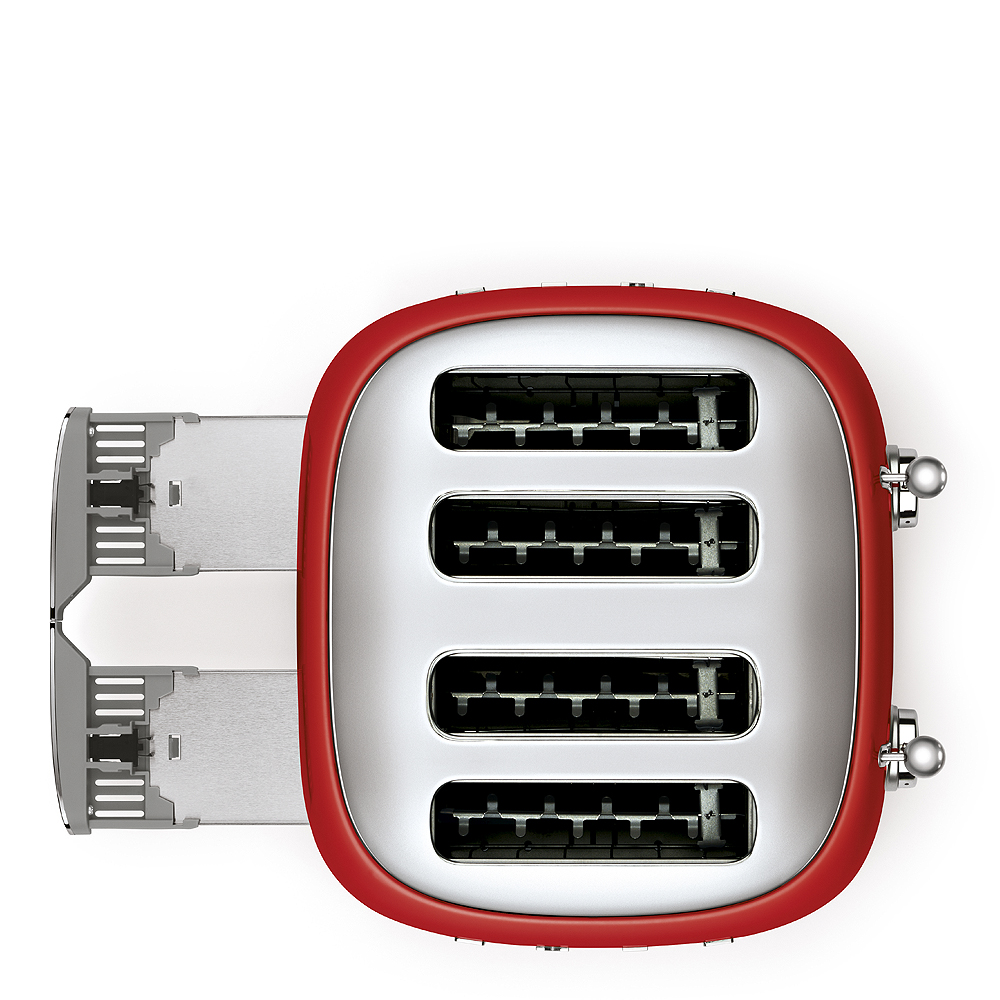 Smeg Smeg Leivänpaahdin neliömäinen 4 viipaletta TSF02 Punainen