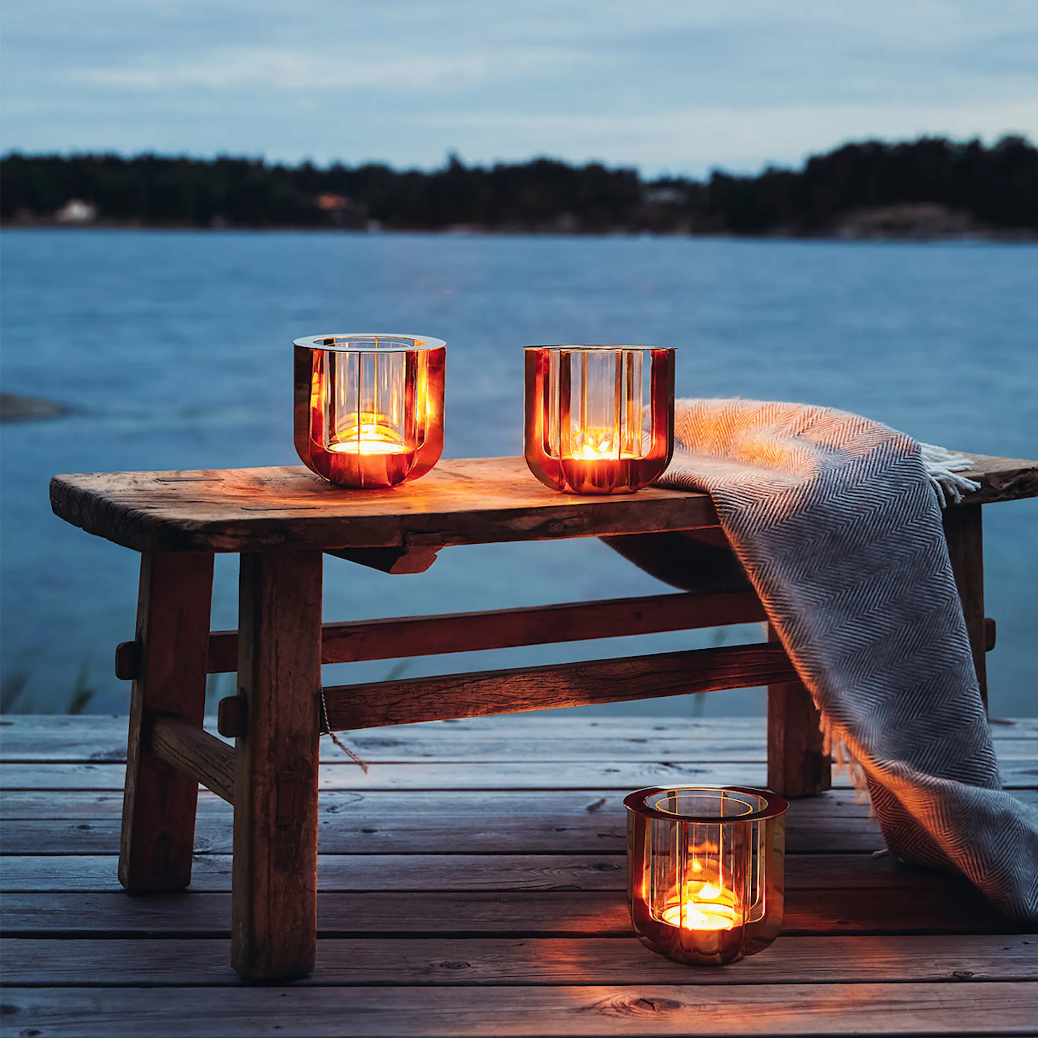 Klong Jazz Kynttilänpidike 14,5x13 cm Messinki