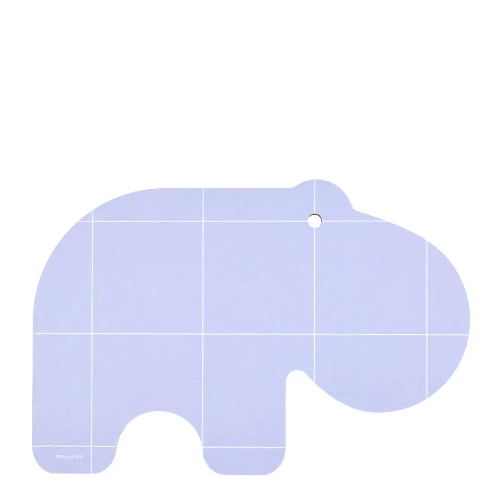 Fauna skjærebrett flodhest 31x21 cm lilla