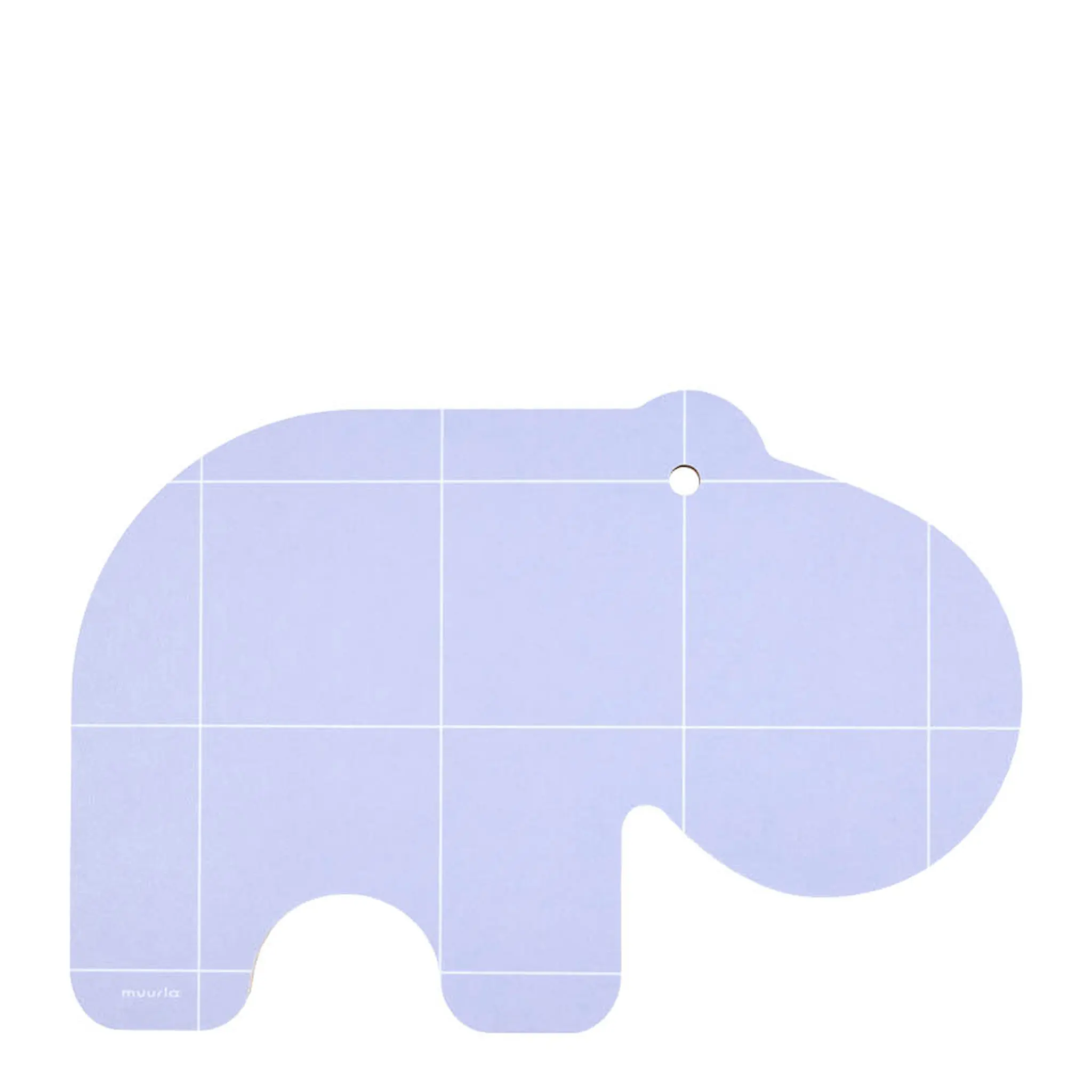 Muurla Fauna skärbräda/serveringsbricka Flodhäst 31x21 cm lila