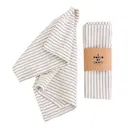 Eco Textilservett 45x45 cm 2-pack Eco Thinstripe Svart