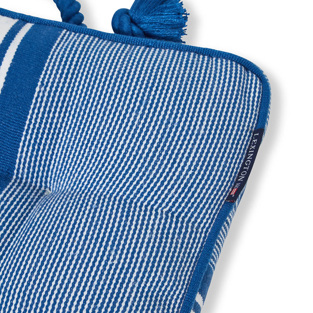 Lexington Istuintyyny raidallinen 40x40 cm Sininen/Valkoinen