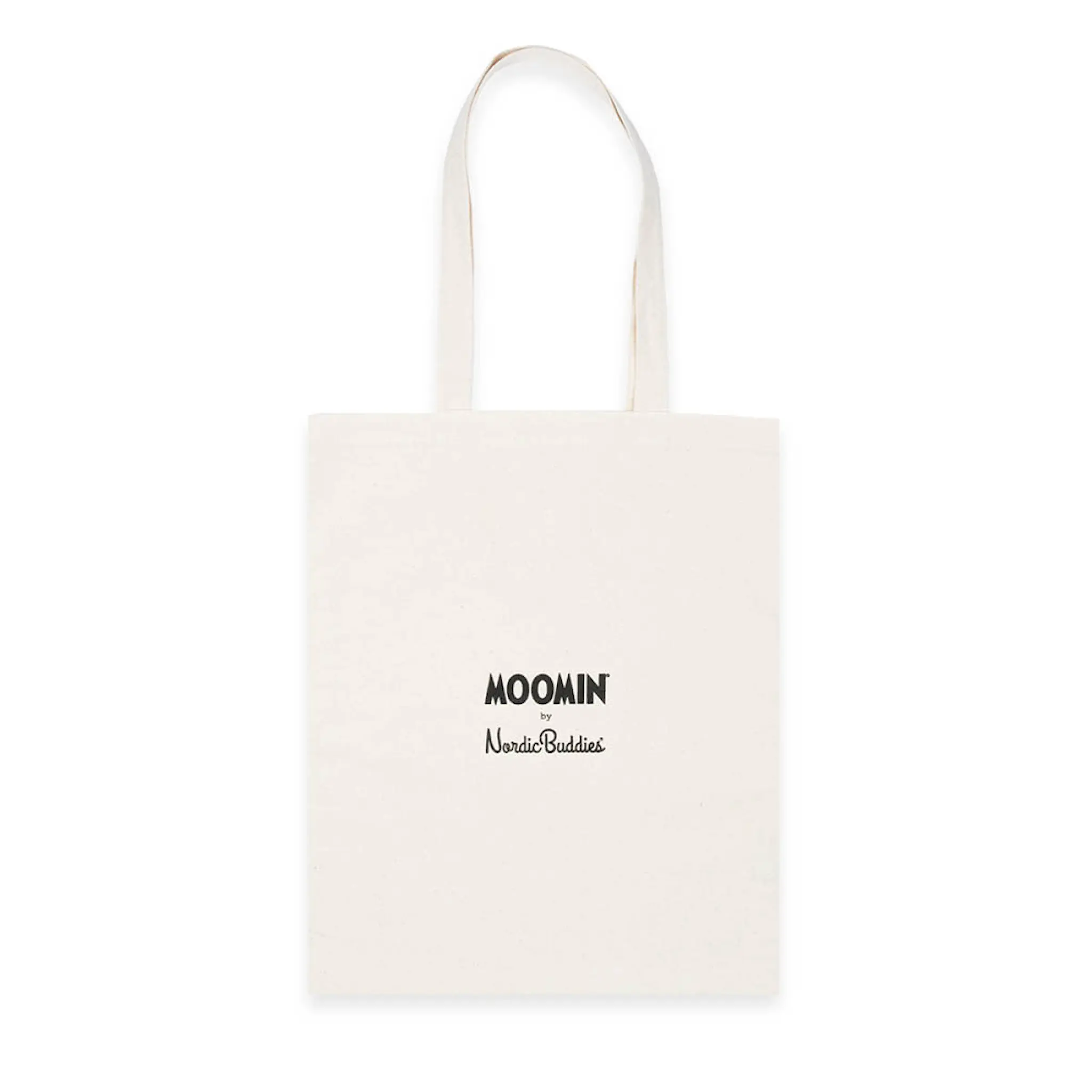 Nordicbuddies Mumin tygpåse 38,5x42 cm Sniff med apelsiner beige