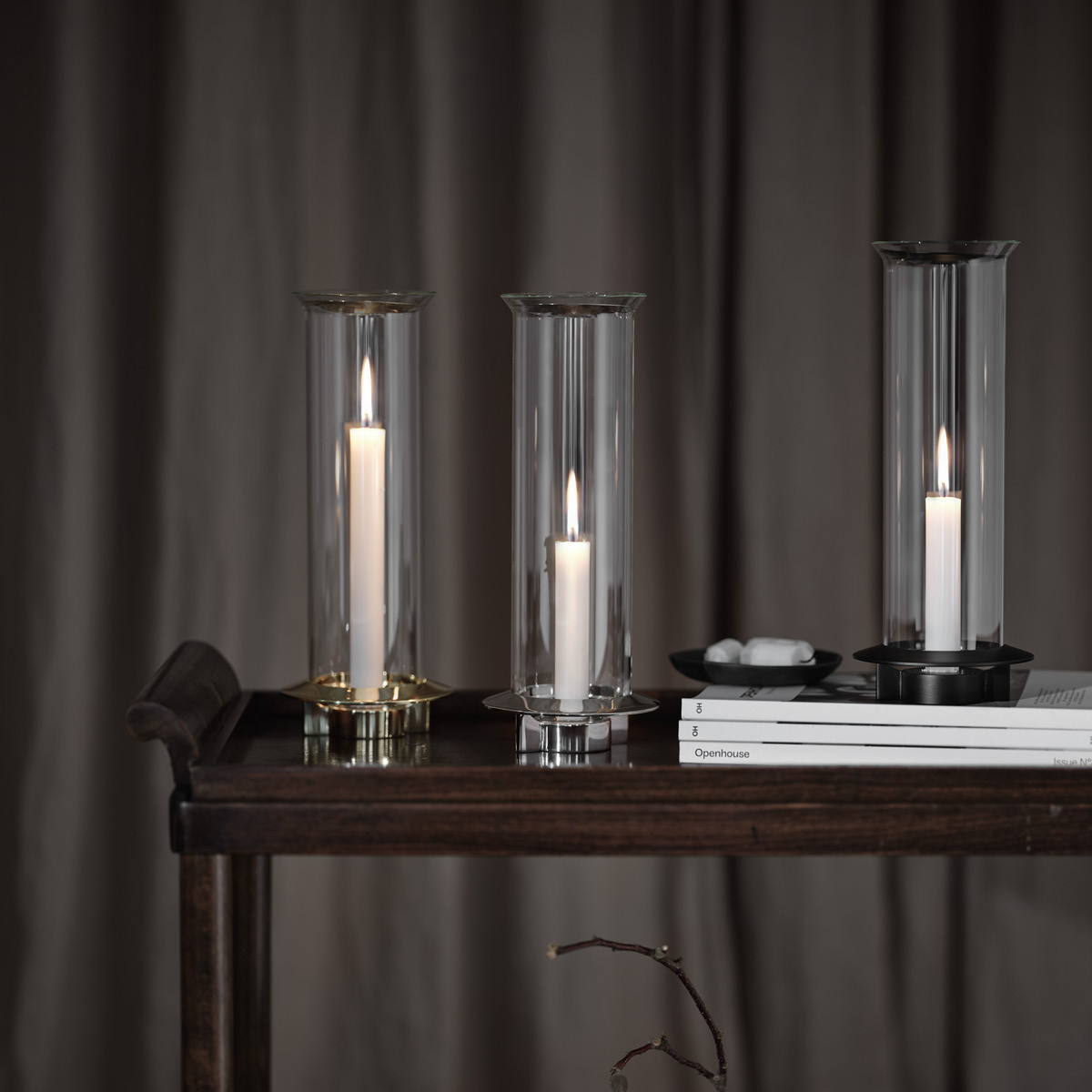 Klong Fyr lyslykt 30 cm nikkel