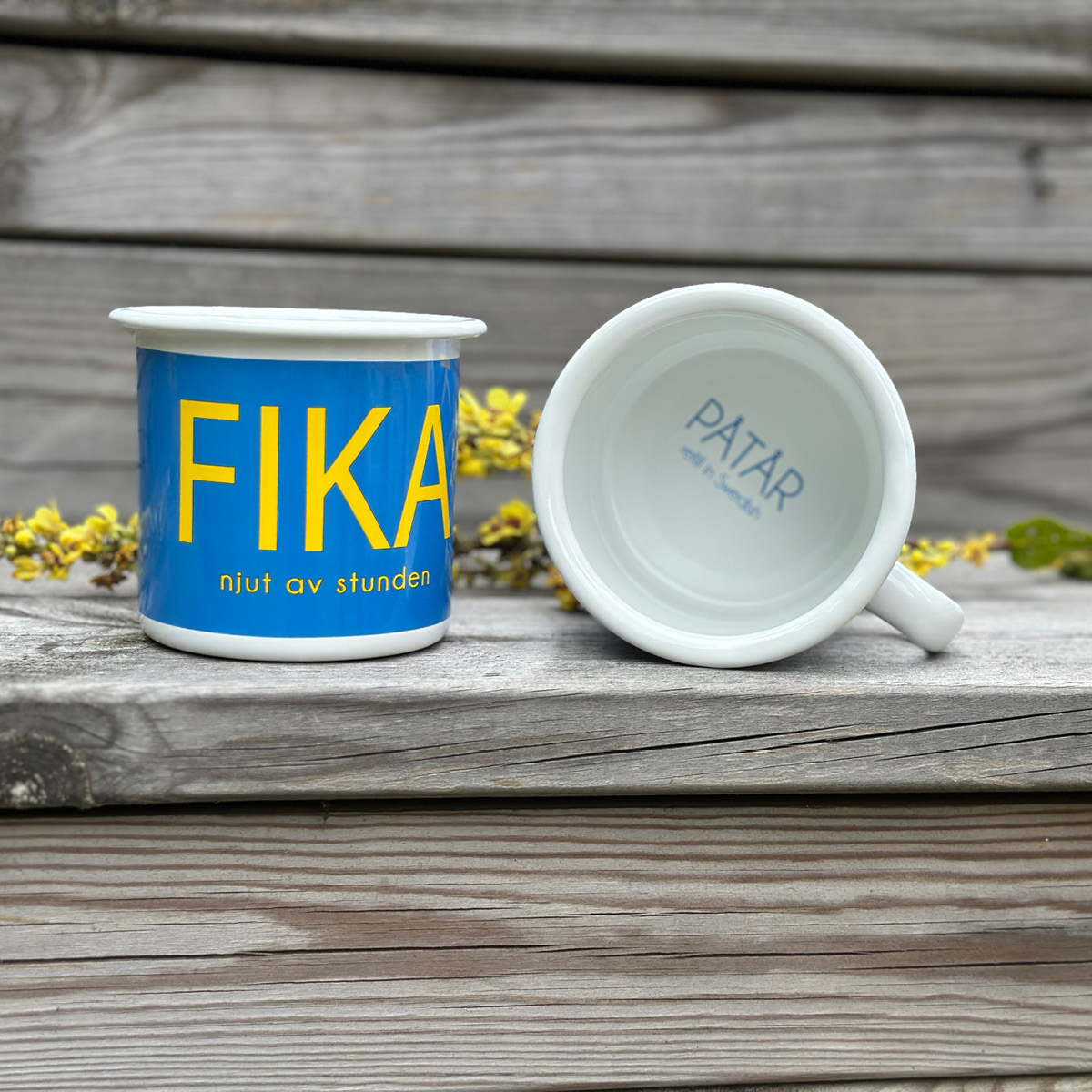 Citronelles Fika Emalimuki Stunden 30 cl Sininen/Keltainen