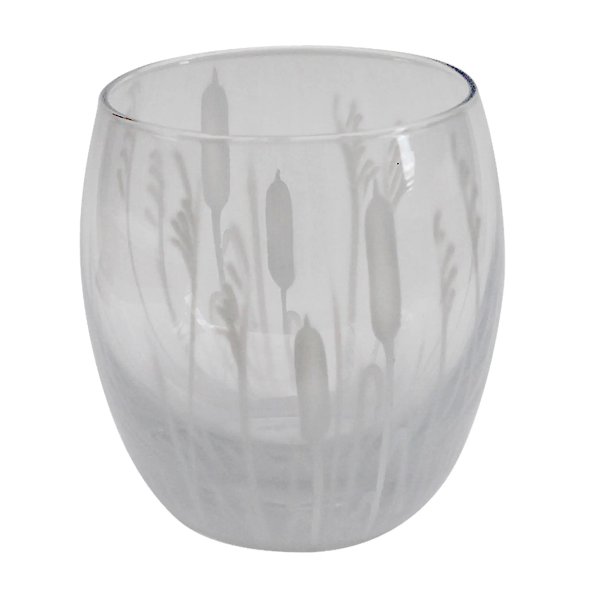 Nybro Crystal Kaveldun Ljuslykta 10x9,5 cm Vit