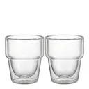 Kaffemugg 32 cl 2-pack dubbelväggad Klar