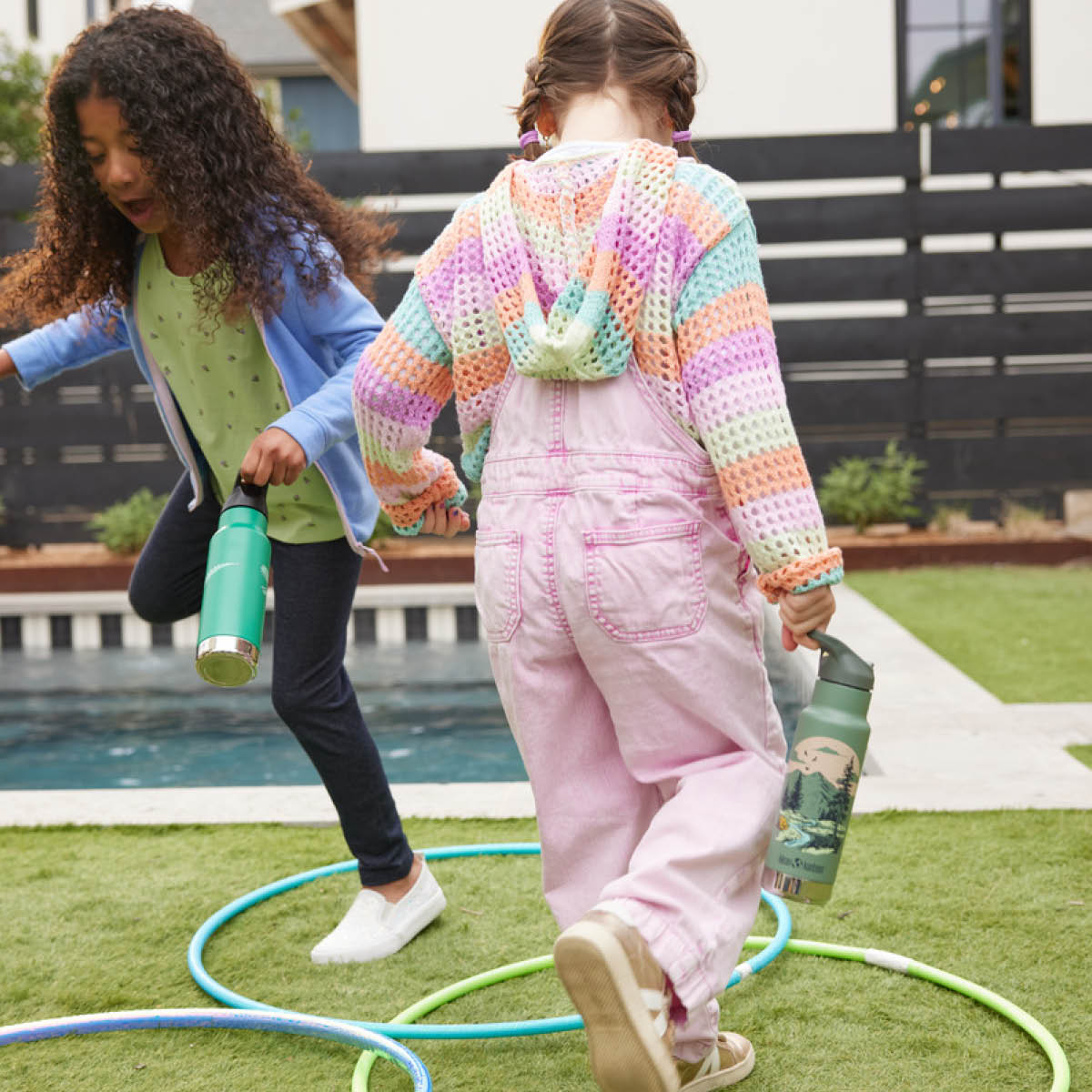 Klean Kanteen Kid Classic Narrow termoflaske 0,35L med sportslokk Mountain Scape