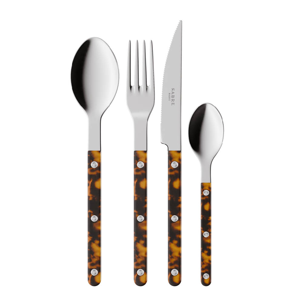 Sabre Bistrot ruokailuvälinesarja 4 kpl Faux Tortoise