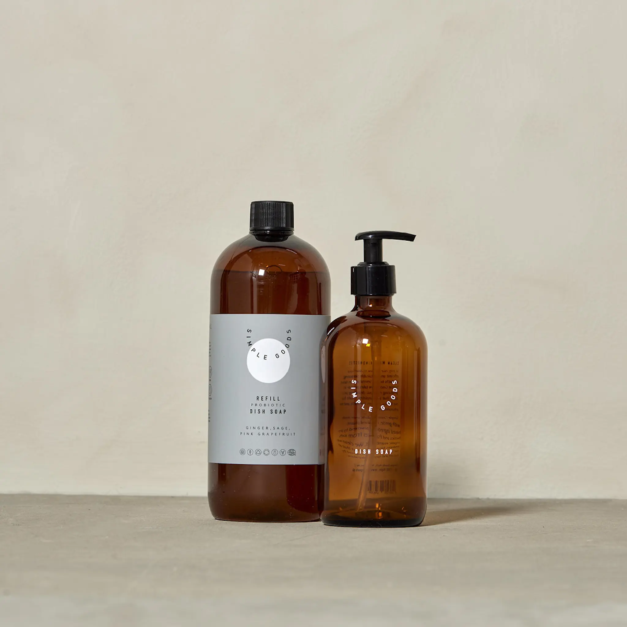 Simple Goods Grapefruit refill diskmedel 1000 ml ljusblå