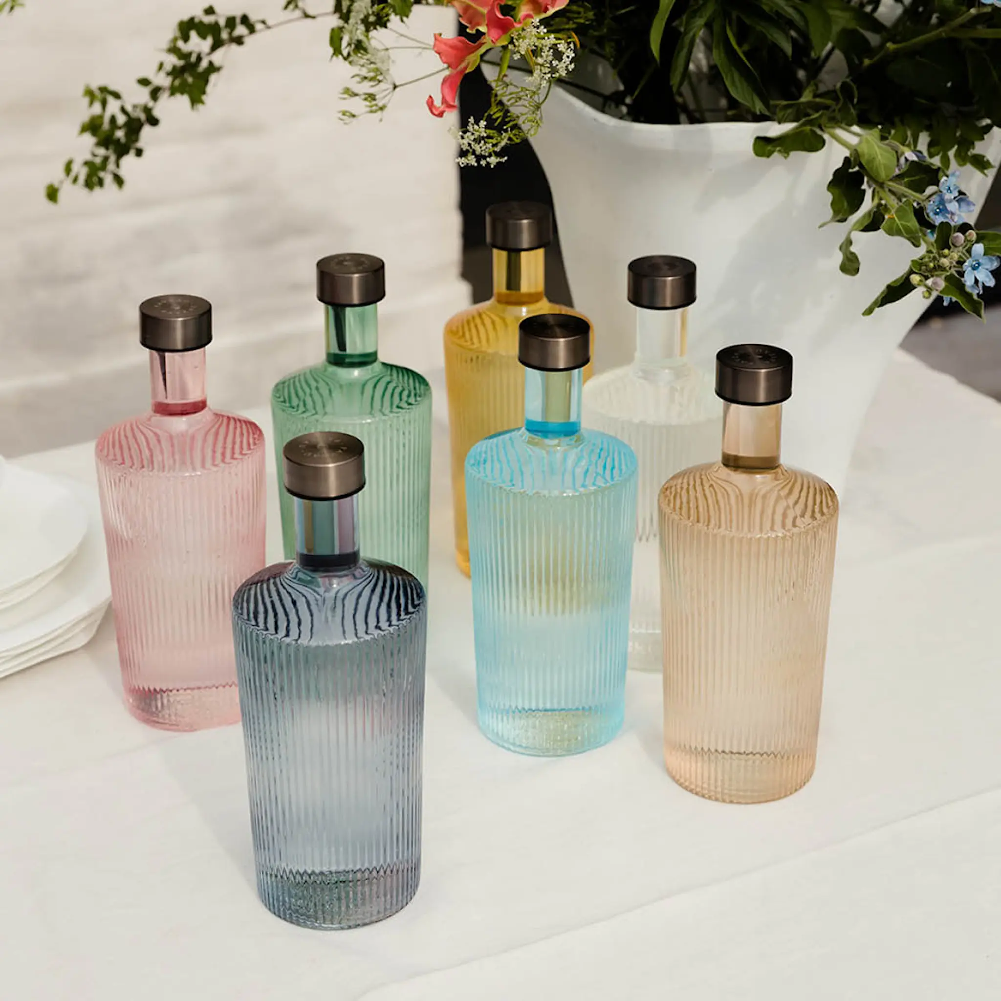 Paveau Ribbed Elegance flaska Twilight 1,25 L blå