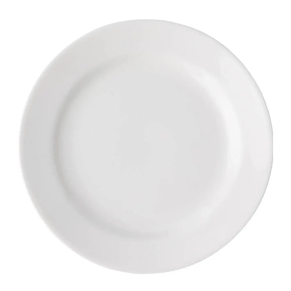 Bas tallerken med fane 18 cm hvit